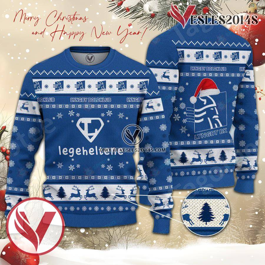 Lyngby Boldklub Sport Ugly Christmas Sweater, Unique Gifts For Fans - Vesles2014aS 1