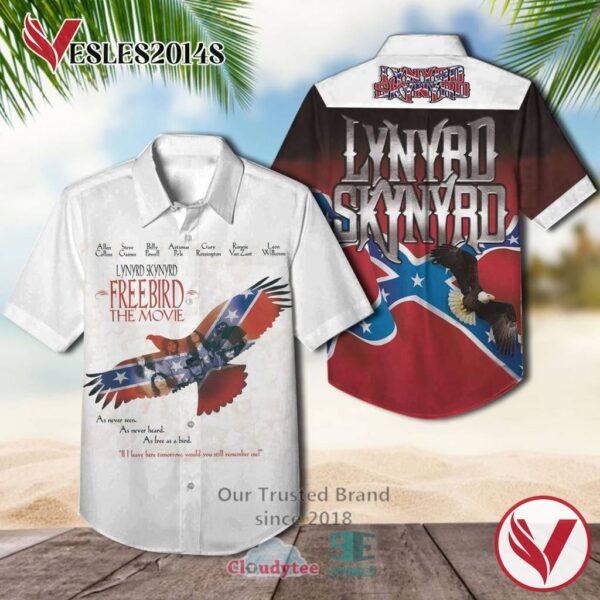 Lynyrd Skynyrd Freebird The Movie Album Hawaiian Casual Shirt, Best Gift For Music Lovers Vesles2014S