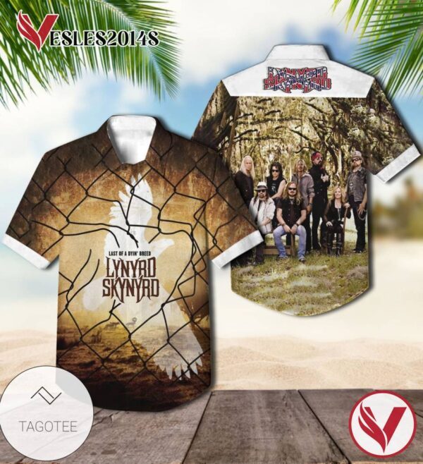 Lynyrd Skynyrd Last Of A Dyin' Breed Album Cover Hawaiian Shirt, Best Gift For Music Lovers Vesles2014S