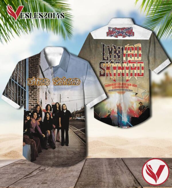 Lynyrd Skynyrd Pronounced ‘lĕh ‘nérd ‘skin ‘nérd Album Cover Hawaiian Shirt, Best Gift For Music Lovers Vesles2014S