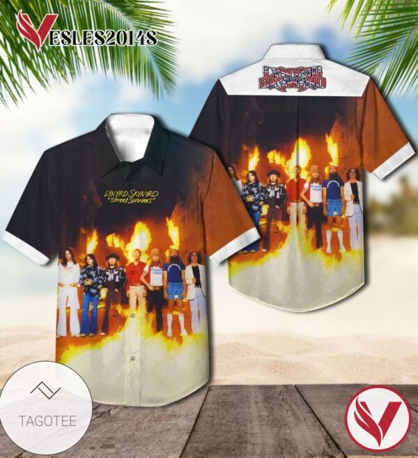 Lynyrd Skynyrd Street Survivors Album Cover Hawaiian Shirt, Best Gift For Music Lovers Vesles2014S