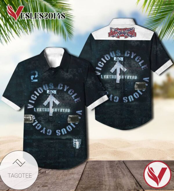 Lynyrd Skynyrd Vicious Cycle Album Cover Hawaiian Shirt, Best Gift For Music Lovers Vesles2014S