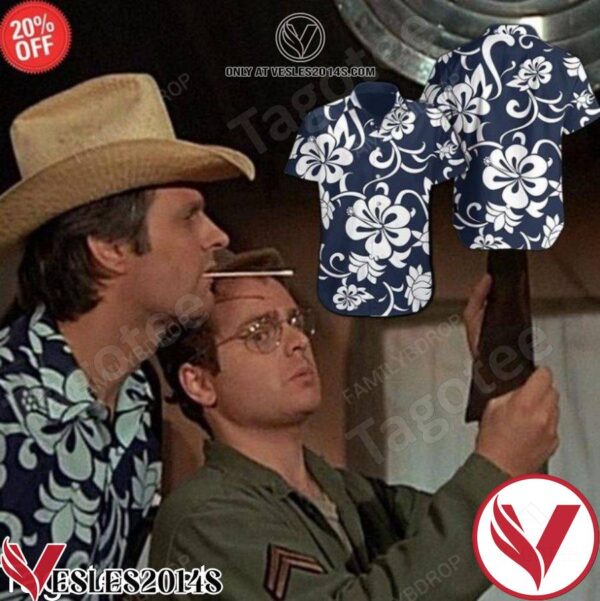 MASH Hawk Eye Pierce Summer Hawaiian Shirt And Short, Unique Gifts For Friends - Vesles2014S 1