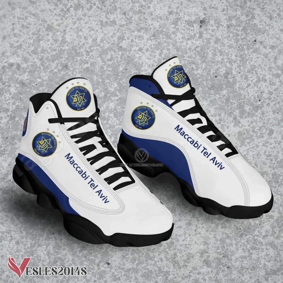 Maccabi Tel Aviv Logo Club Air Jordan 13 Shoes, Best Sneaker Gifts For Fans - Vesles2014s