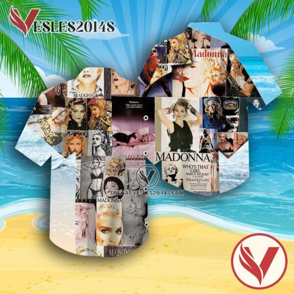 Madonna Album Collection Hawaiian Shirt, Unique Gifts For Music Lovers - Vesles2014S