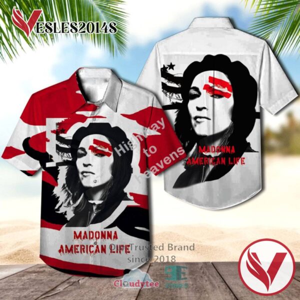 Madonna American Life Casual Hawaiian Shirt, Best Gifts For Summer Vesles2014S