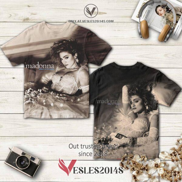 Madonna Like a Virgin Album 3D T-Shirt, Perfect Gifts For Music Lovers - Vesles2014S