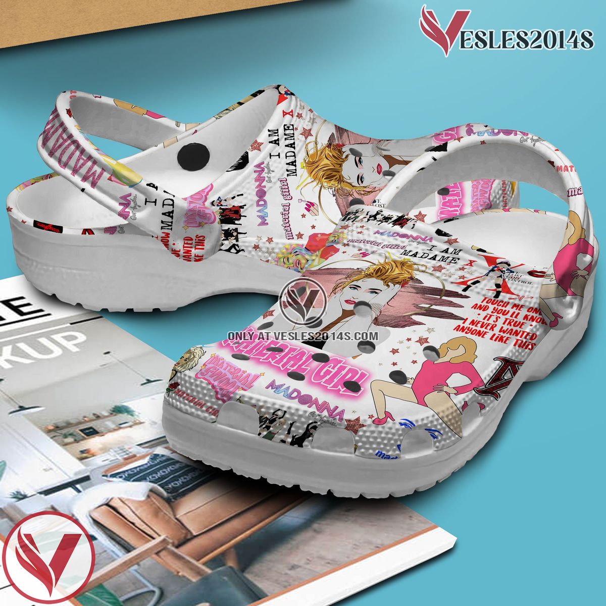 Madonna Material Girl Music Crocs Crocband Clogs Shoes, Unique Gifts For Fans Style 2 - Vesles2014S 2
