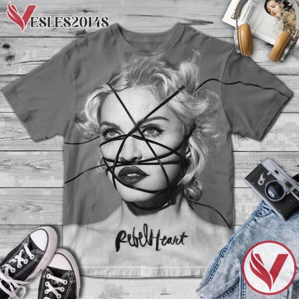Madonna Rebel Heart Album Cover Shirt, Perfect Gifts For Music Lovers - Vesles2014S