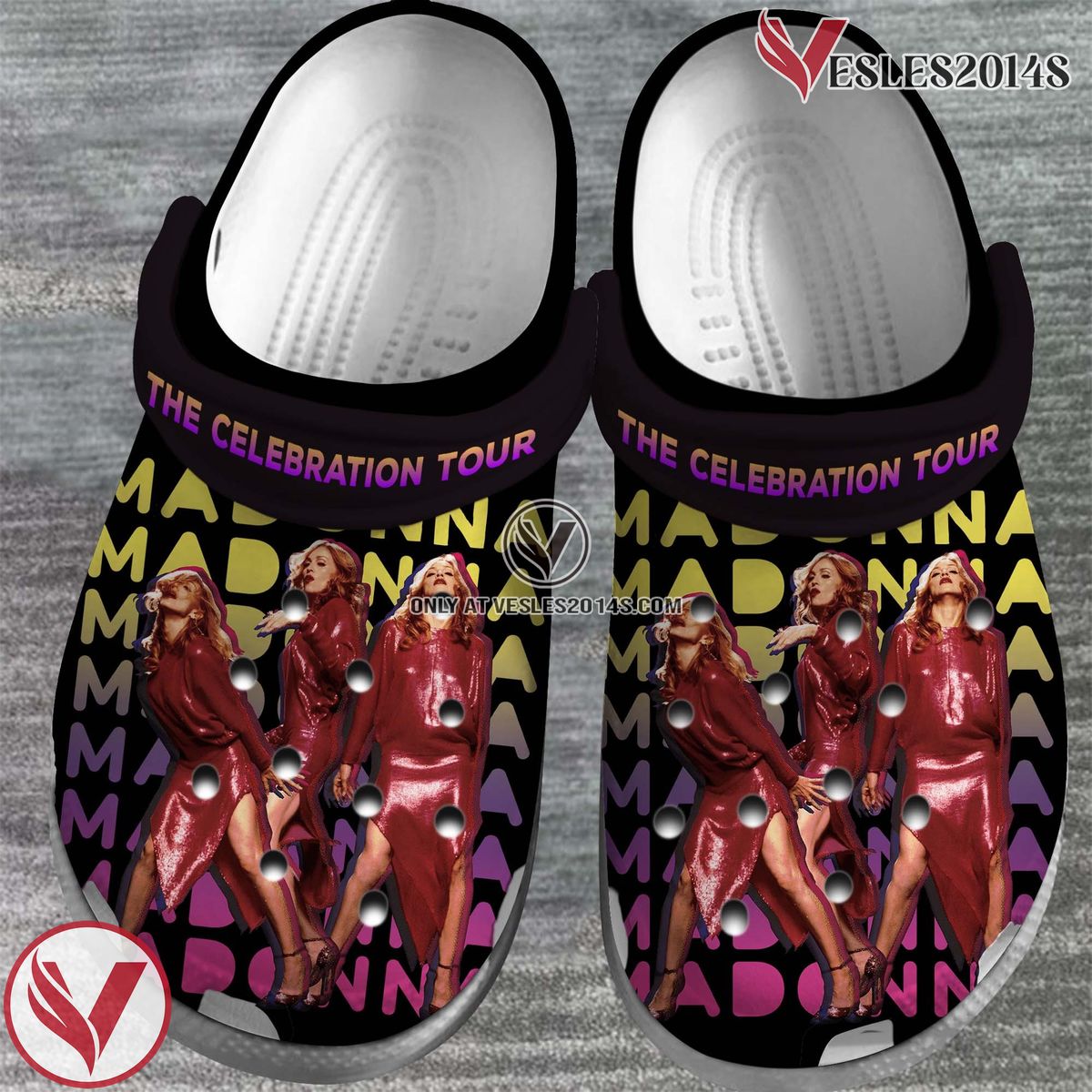 Madonna Singer Music Crocs Crocband Clogs Shoes, Unique Gifts For Fans Style 2 - Vesles2014S 2