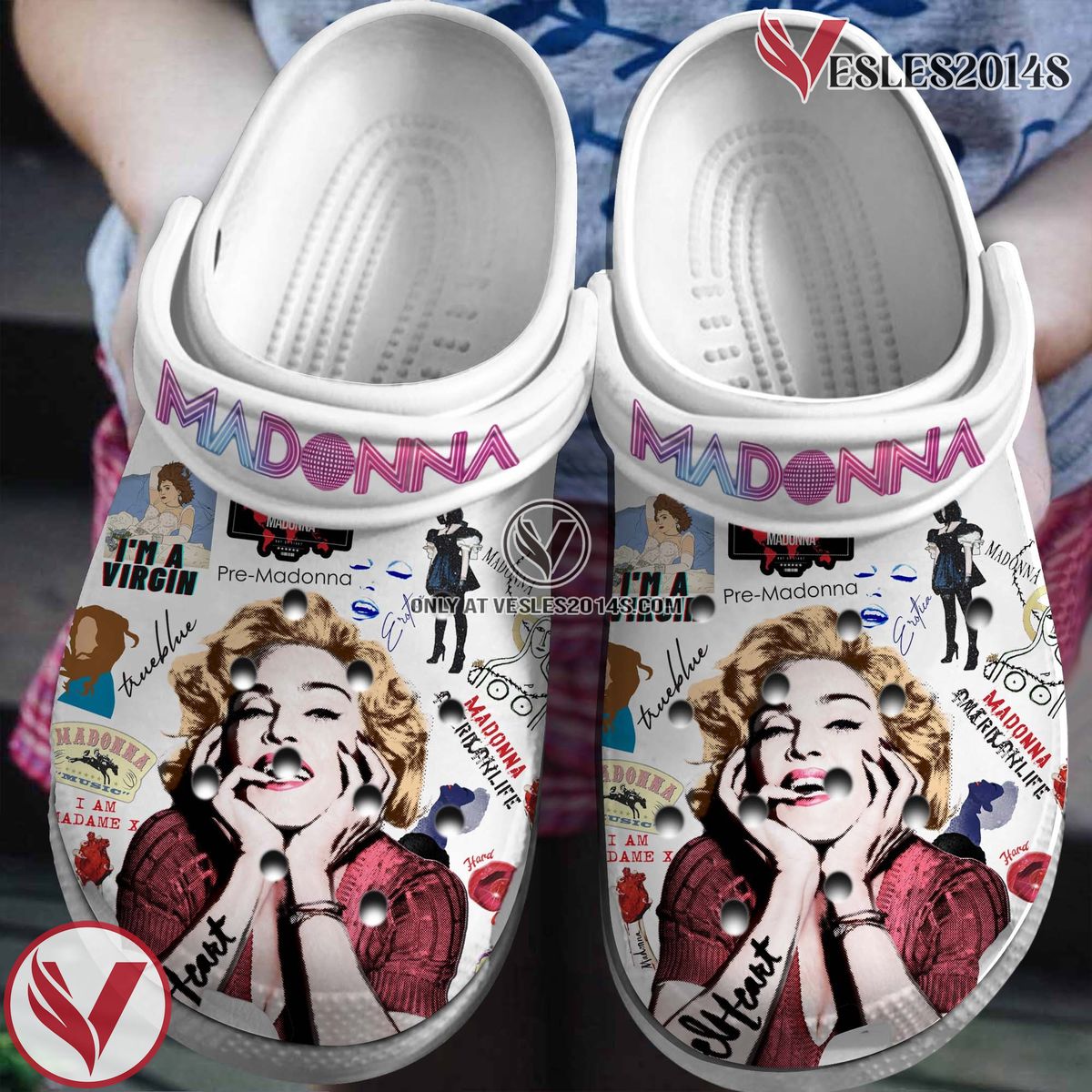 Madonna Singer Music Crocs Crocband Clogs Shoes, Unique Gifts For Fans Style 3 - Vesles2014S 2