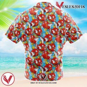 Magikarp Pokemon Hawaiian Button Up Shirt, Perfect Gifts For Anime Lovers - Vesles2014S 1