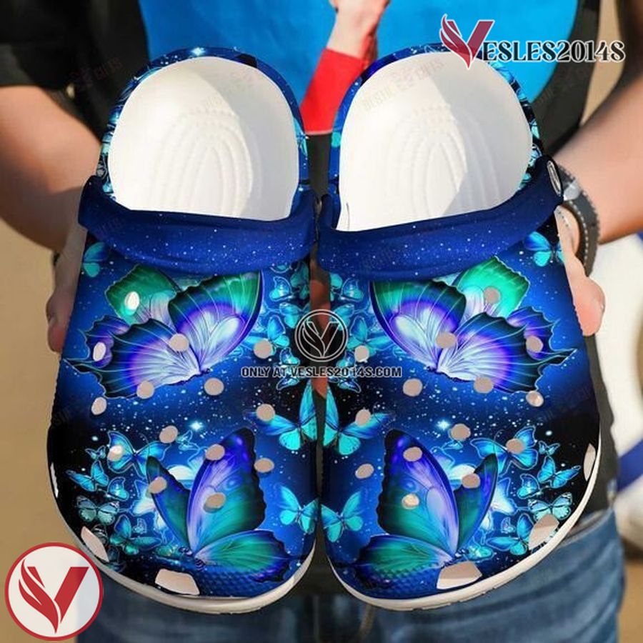 Magnificent Butterflies At Night Clogs Shoes Gifts For Girls, Unique Gift From Vesles2014S