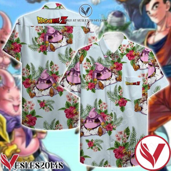 Majin Buu Dragon Ball Z Floral Style 2 Hawaiian Shirt, Unique Gifts For Friends - Vesles2014S 1