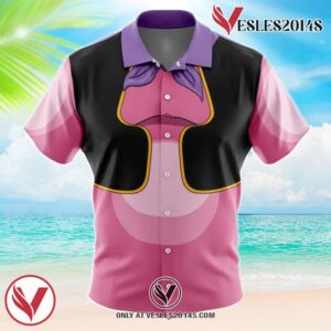 Majin Buu Dragon Ball Z Hawaiian Button Up Shirt, Perfect Gifts For Anime Lovers - Vesles2014S