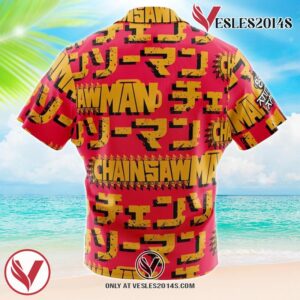 Makima Chainsaw Man Hawaiian Button Up Shirt, Perfect Gifts For Anime Lovers - Vesles2014S 1
