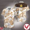 Malibu Rum Brown Tropical Floral White Hawaiian Shirt, Unique Gifts For Friends - Vesles2014S 1