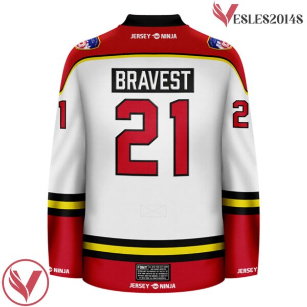 Maltese FDNY  Cross White Hockey Jersey - Vesles2014S 3