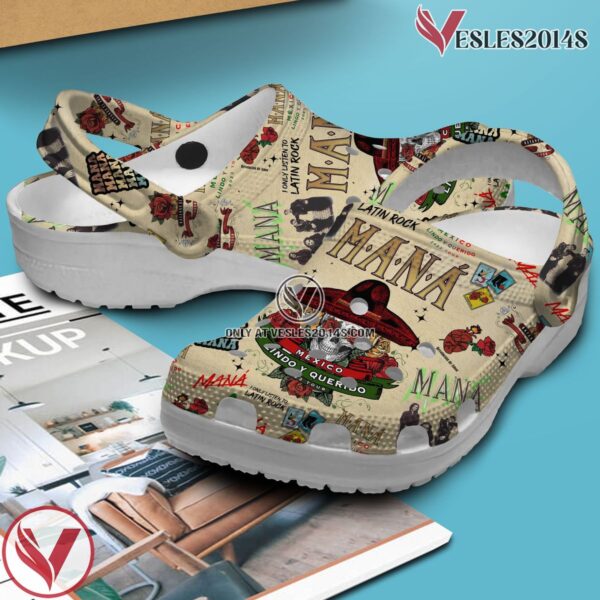 Mana Mexico Lindo Y Querido 2023 TourMusic Crocs Crocband Clogs Shoes Comfortable For Men Women and Kids, Unique Gift From  Vesles2014S 2