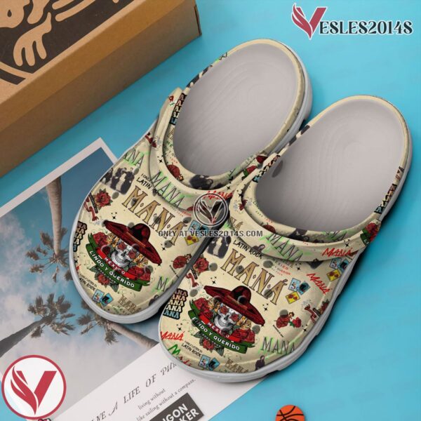 Mana Mexico Lindo Y Querido 2023 TourMusic Crocs Crocband Clogs Shoes Comfortable For Men Women and Kids, Unique Gift From  Vesles2014S 3
