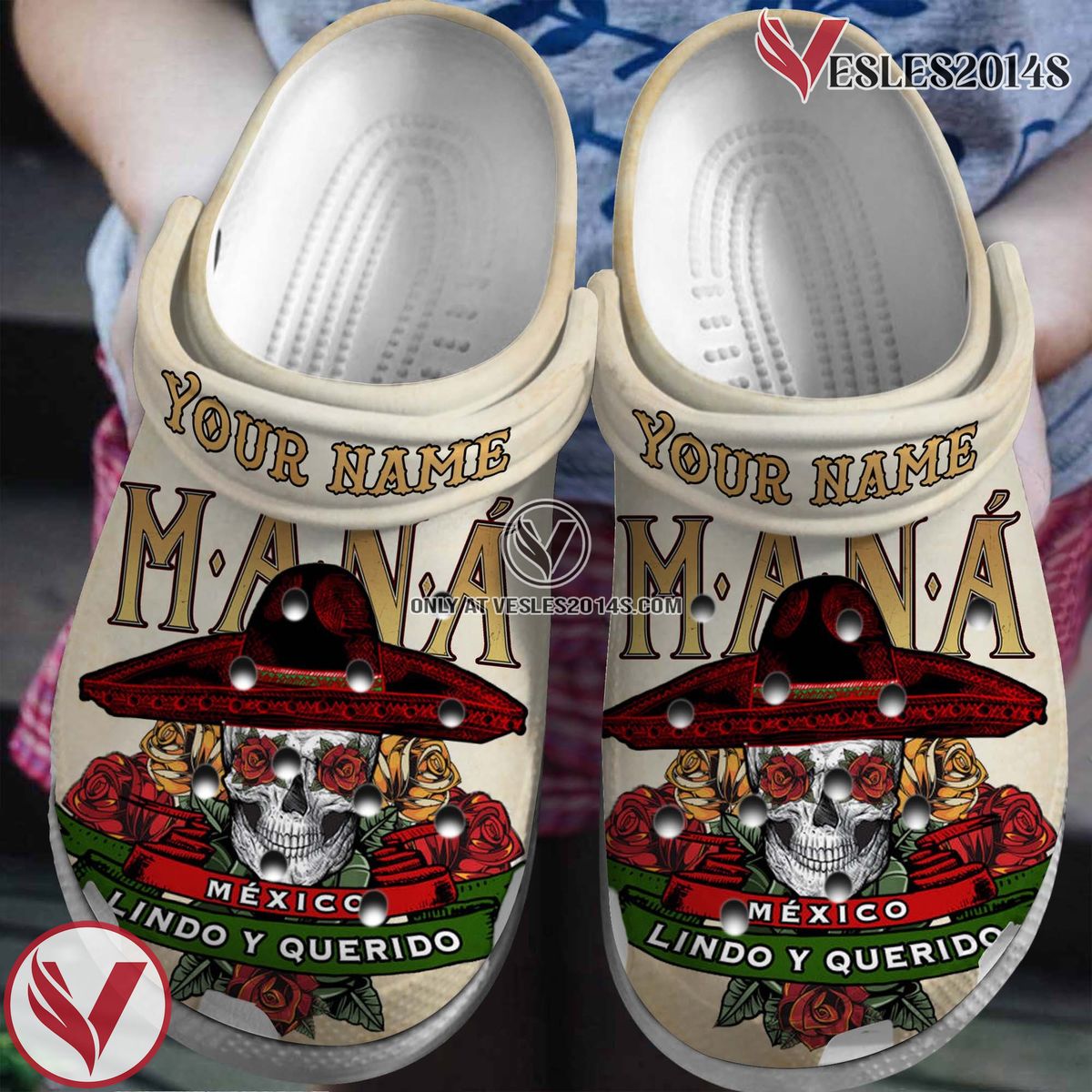 Mana Mexico Lindo y Querido Music Crocs Crocband Clogs Shoes, Unique Gifts For Fans - Vesles2014S