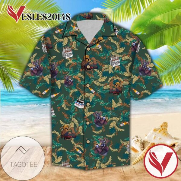 Mandalorian Star Wars Coor Light Beer Graphic Print Short Sleeve Hawaiian Casual Shirt Vesles2014S 1