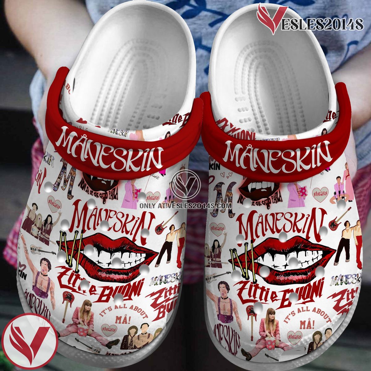 Maneskin Music Crocs Crocband Clogs Shoes, Unique Gifts For Fans Style 1 - Vesles2014S