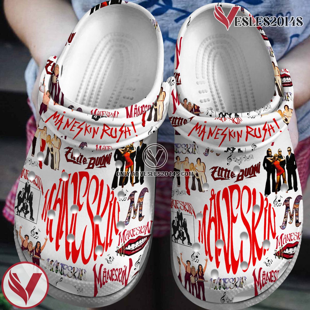 Maneskin Music Crocs Crocband Clogs Shoes, Unique Gifts For Fans Style 3 - Vesles2014S