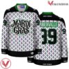 Mardi Gras Emblazoned Script Holiday Hockey Jersey - Vesles2014S