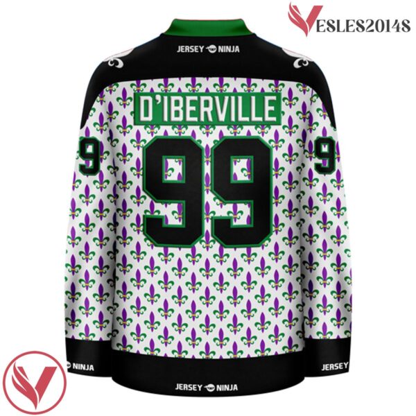 Mardi Gras Emblazoned Script Holiday Hockey Jersey - Vesles2014S 3