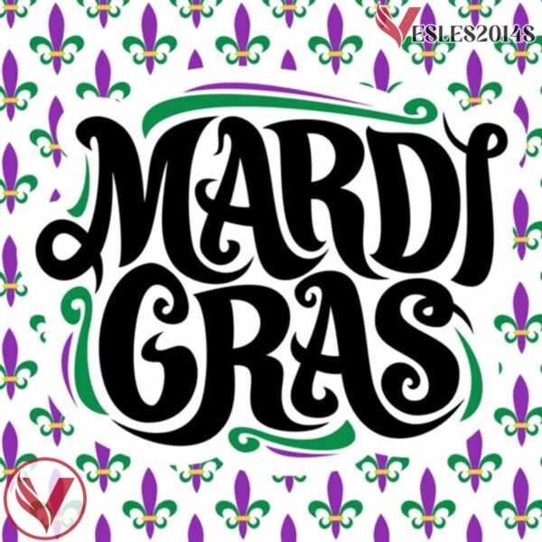 Mardi Gras Emblazoned Script Holiday Hockey Jersey - Vesles2014S 4
