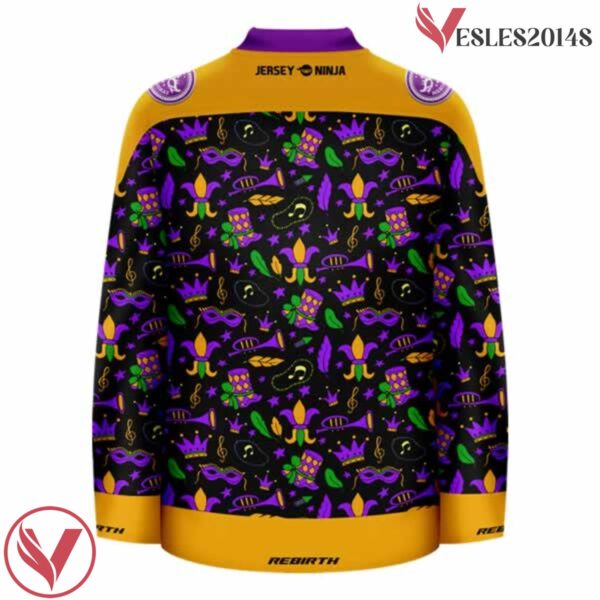 Mardi Gras Fat Tuesday Ugly Sweater Holiday Hockey Jersey - Vesles2014S 3