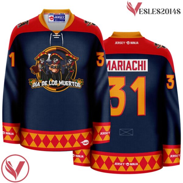 Mariachi Band Dia de los Muertos Jersey - Vesles2014S