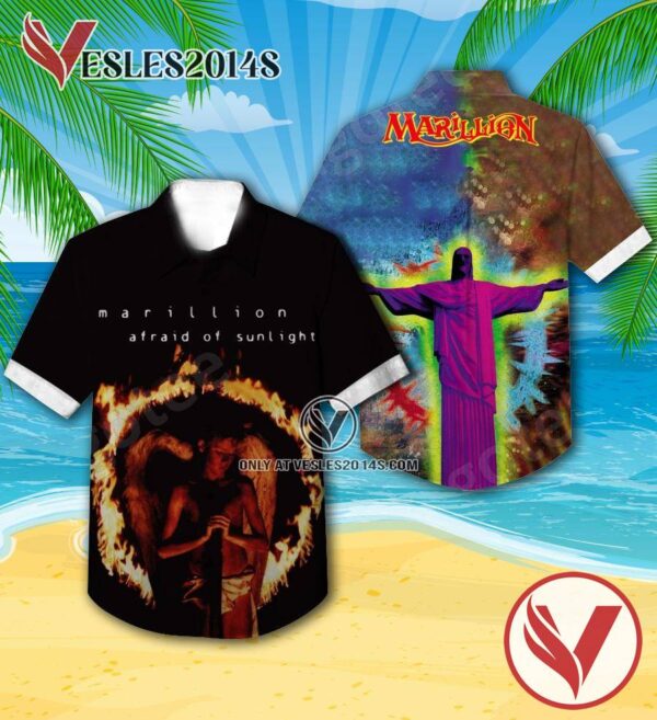 Marillion Afraid Of Sunlight Album Cover Hawaiian Shirt, Unique Gifts For Music Lovers - Vesles2014S