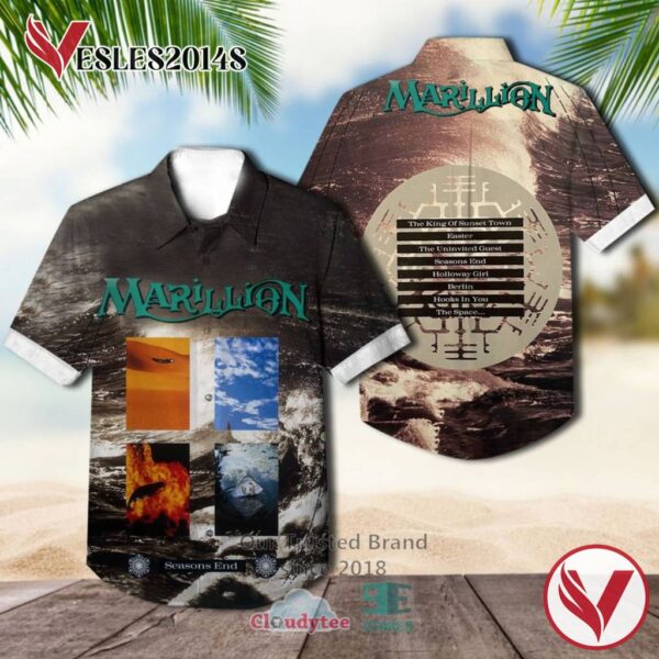 Marillion Band Seasons End Album Hawaiian Shirt, Best Gift For Music Lovers Vesles2014S