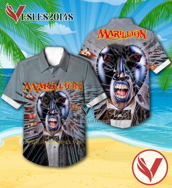 Marillion B’sides Themselves Album Cover Hawaiian Shirt, Unique Gifts For Music Lovers - Vesles2014S