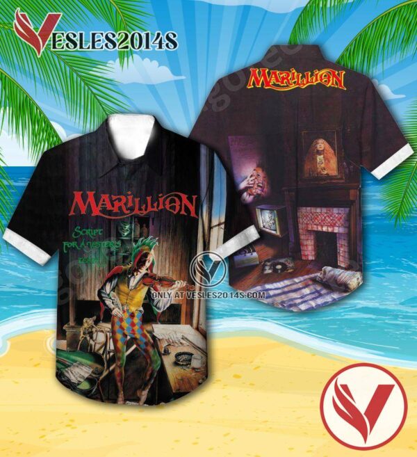 Marillion Script For A Jester’s Tear Album Cover Hawaiian Shirt, Unique Gifts For Music Lovers - Vesles2014S