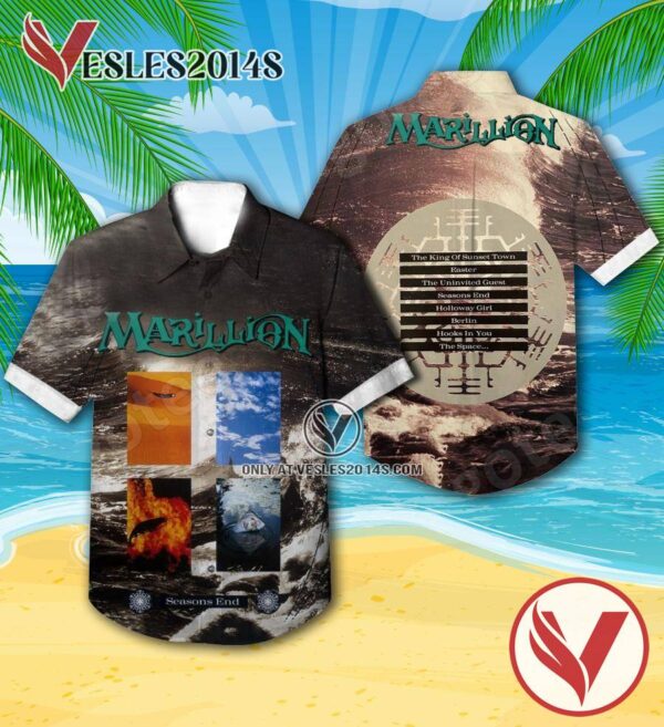 Marillion Seasons End Album Cover Hawaiian Shirt, Unique Gifts For Music Lovers - Vesles2014S