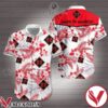 Marilyn Manson Red Tropical Floral White Hawaiian Shirt, Unique Gifts For Friends - Vesles2014S 1
