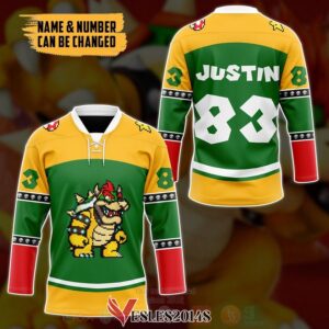 Mario Bowser Sports Personalized Hockey Jersey, Trending Gifts For Fans - Vesles2014s 2