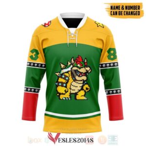 Mario Bowser Sports Personalized Hockey Jersey, Trending Gifts For Fans - Vesles2014s
