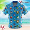 Mario Bros Items Pattern Hawaiian Button Up Shirt, Perfect Gifts For Anime Lovers - Vesles2014S