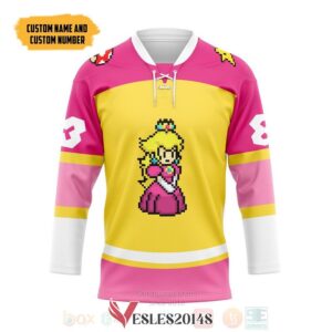 Mario Princess Peach Sports Personalized Hockey Jersey, Trending Gifts For Fans - Vesles2014s