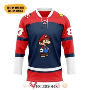 Mario Sports Custom Hockey Jersey, Trending Gifts For Fans - Vesles2014s