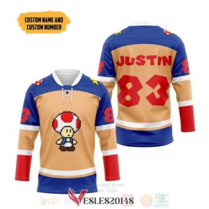 Mario Toad Sports Personalized Hockey Jersey, Trending Gifts For Fans - Vesles2014s 2