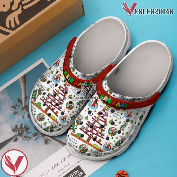 Mario Xmas Game Crocs Crocband Clogs Shoes Comfortable For Men Women and Kids, Unique Gift From  Vesles2014S 3