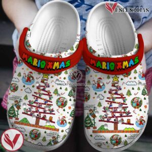 Mario Xmas Game Crocs Crocband Clogs Shoes Comfortable For Men Women and Kids, Unique Gift From  Vesles2014S