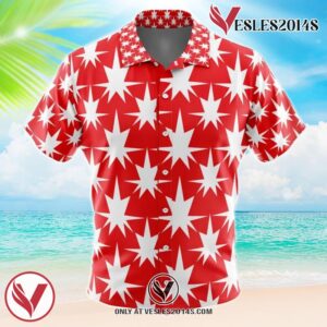 Marleyan Army Attack on Titan Hawaiian Button Up Shirt, Perfect Gifts For Anime Lovers - Vesles2014S