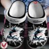 Marlins Black-White Clog Shoes, Unique Gift From Vesles2014S