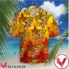 Marlins Hibiscus Tropical Red Orange Yellow Gradient Hawaiian Shirt, Unique Gifts For Friends - Vesles2014S 1